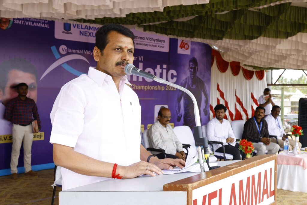 On July 19, the CBSE Cluster VI Athletic Meet 2025–2026 was inaugurated at Velammal Vidyalaya School, Karur.Karur District Collector Mr. M. Thangavel, IAS, and Paralympic gold medalist Mr. Mariyappan Thangavelu participated as special guests.